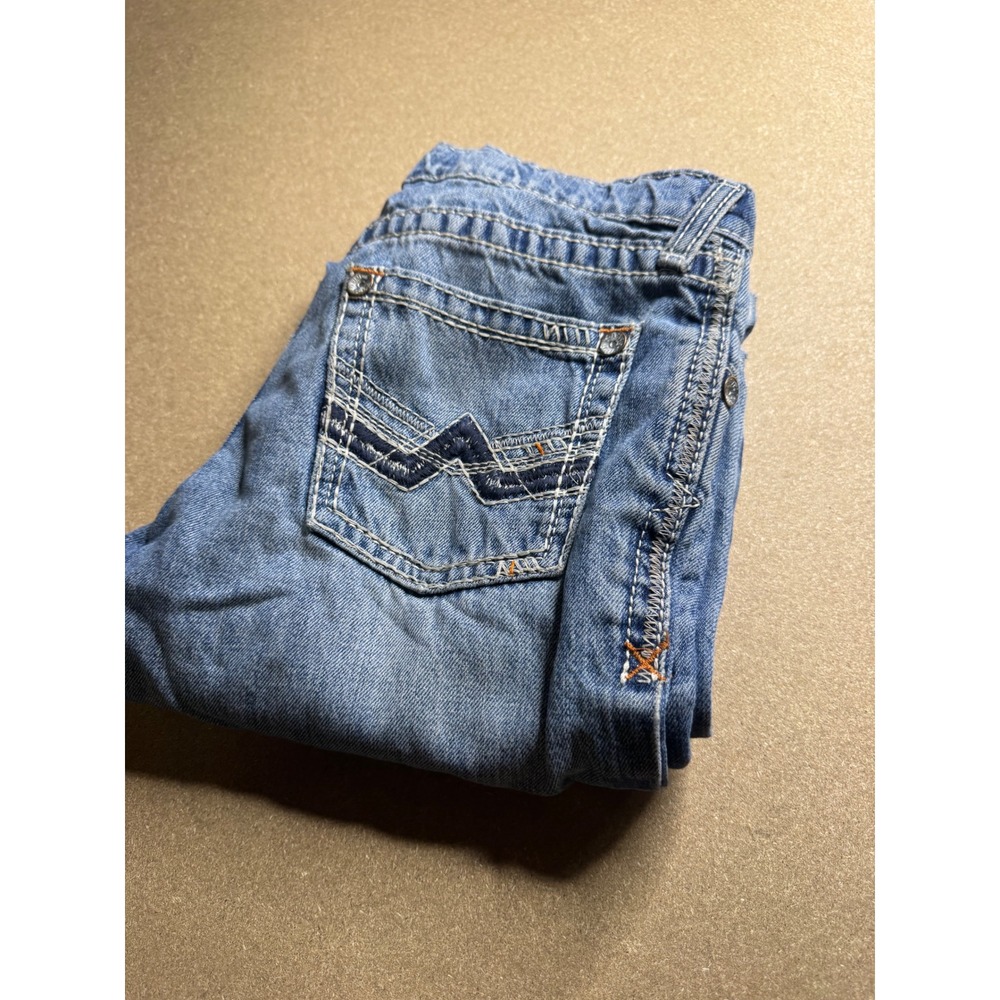 Ariat B5 Slim Boys Jeans Size 16 Light Wash Blue Denim Western Straight Leg
